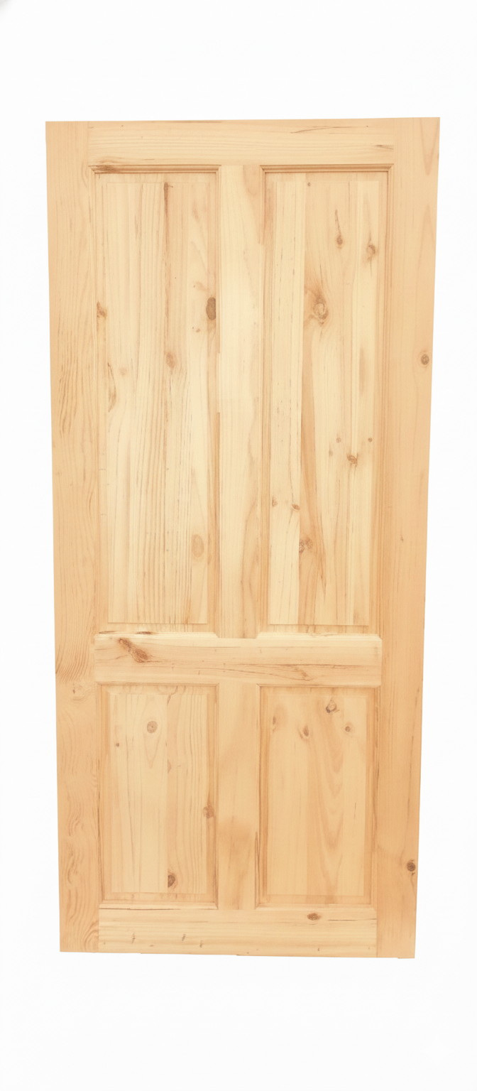 Puerta 4 Paneles Pino Radiata